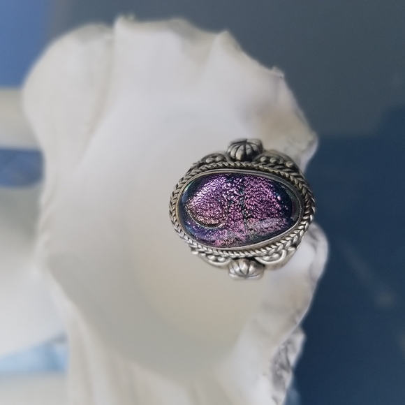 Sterling Silver Ring sz 7 - Picture 2 of 7